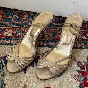 Jcrew gold sandals